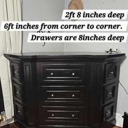 Hardwood Custom Corner Cabinet/dresser
