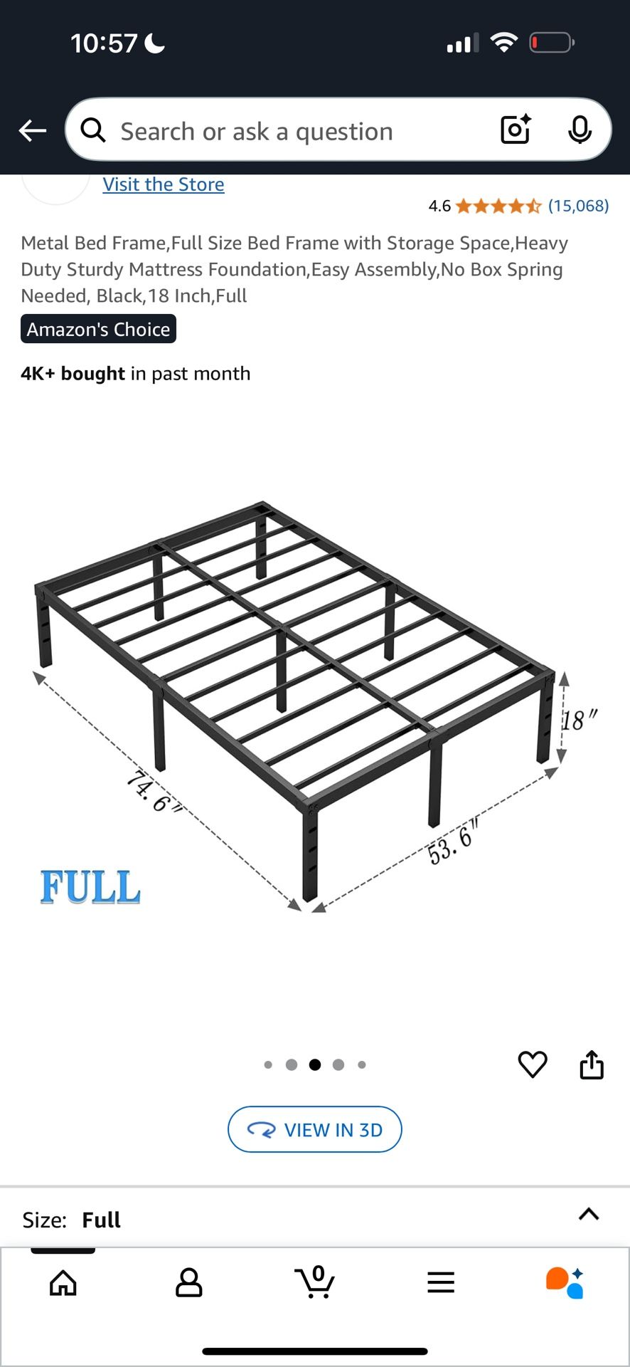 FULL size Bed frame