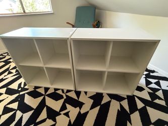 2 White IKEA Cube Shelves / Bookcases – Good Condition
