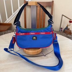 LeSportsac Arc en Ciel AEC Shoulder Bag 3896 Rare Vibrant Blue 2-Way Crossbody