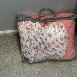 Twin Sized Ice Cream Themed Bedding Set