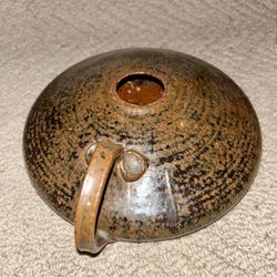 Vintage Di Stirling Signed Australia Studio Pottery Oil Lamp Handmade Stoneware Pottery Pottery 1979