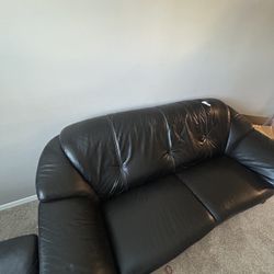 black leather Couch set NEED GONE ASAP