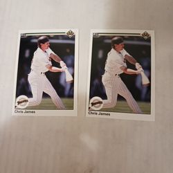 1990 Upper Deck Chris James Error Card 