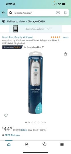 Whirlpool Ice and Water Refrigerator Filter 3,
