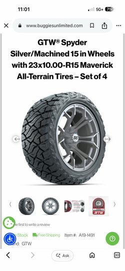 Golf cart wheel & tire package.