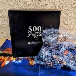 500pc Puzzle - City On Lake - New Open Box Sealed Pieces • Jigsaw Puzzles, Toys & Games, Contemporary Puzzles by Lantern Press, Toys & Hobbies, Family