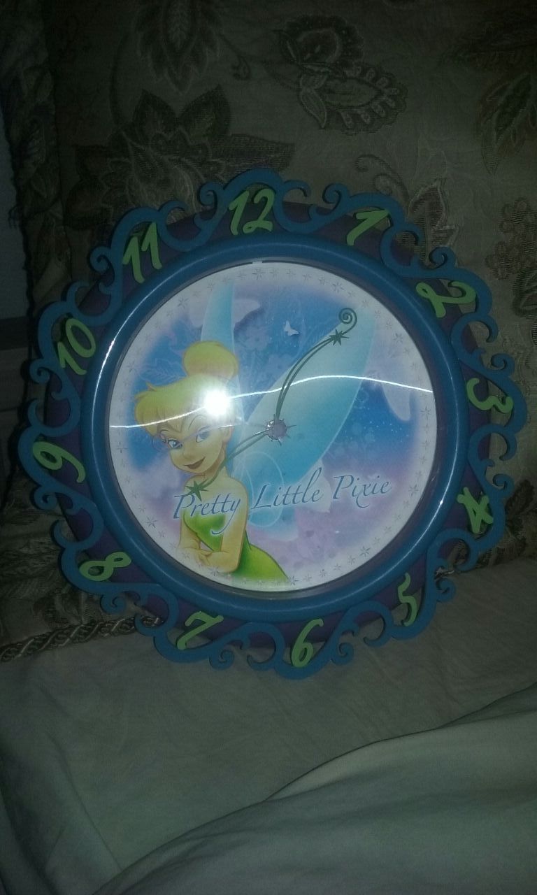Tinker bell wall clock and tinker bell robe xl youth..