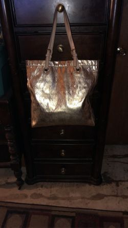 Gold michael kors purse