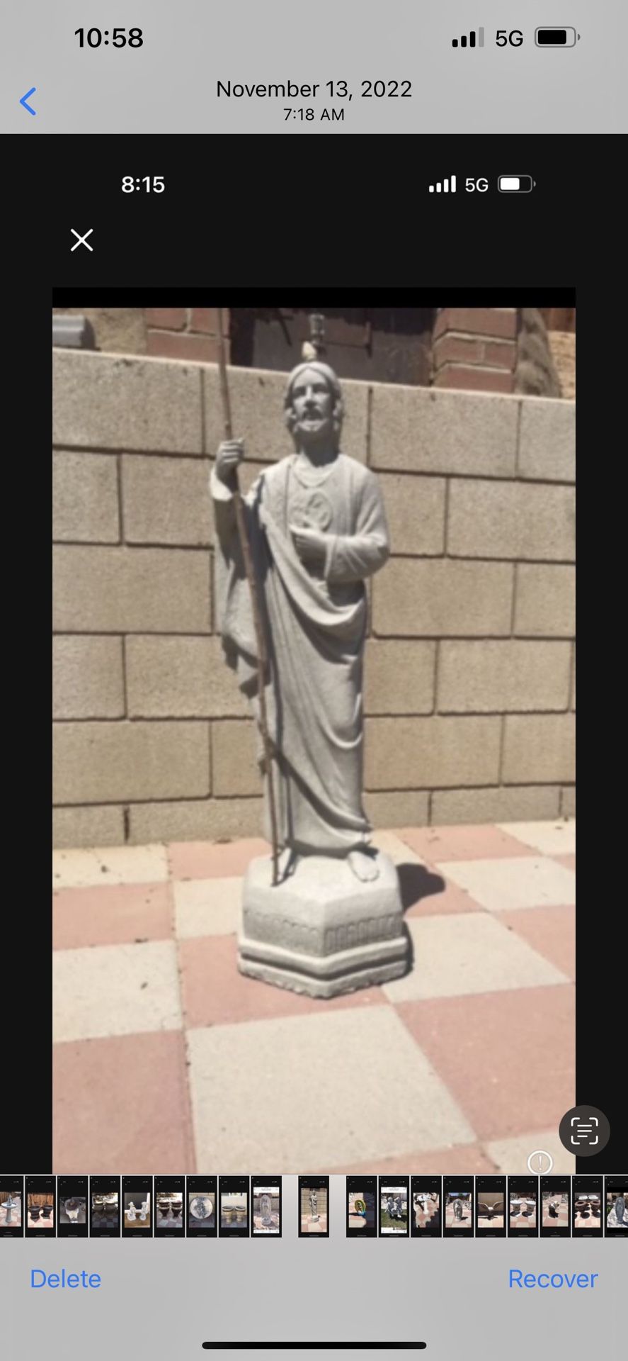 Southwestern Heriz Ziegler Beige Blue Hand-Knotted Rug-9\'10\'\' X 12\'7\'\'New San Judas Made Out Of Cement Perfect Gift ? 