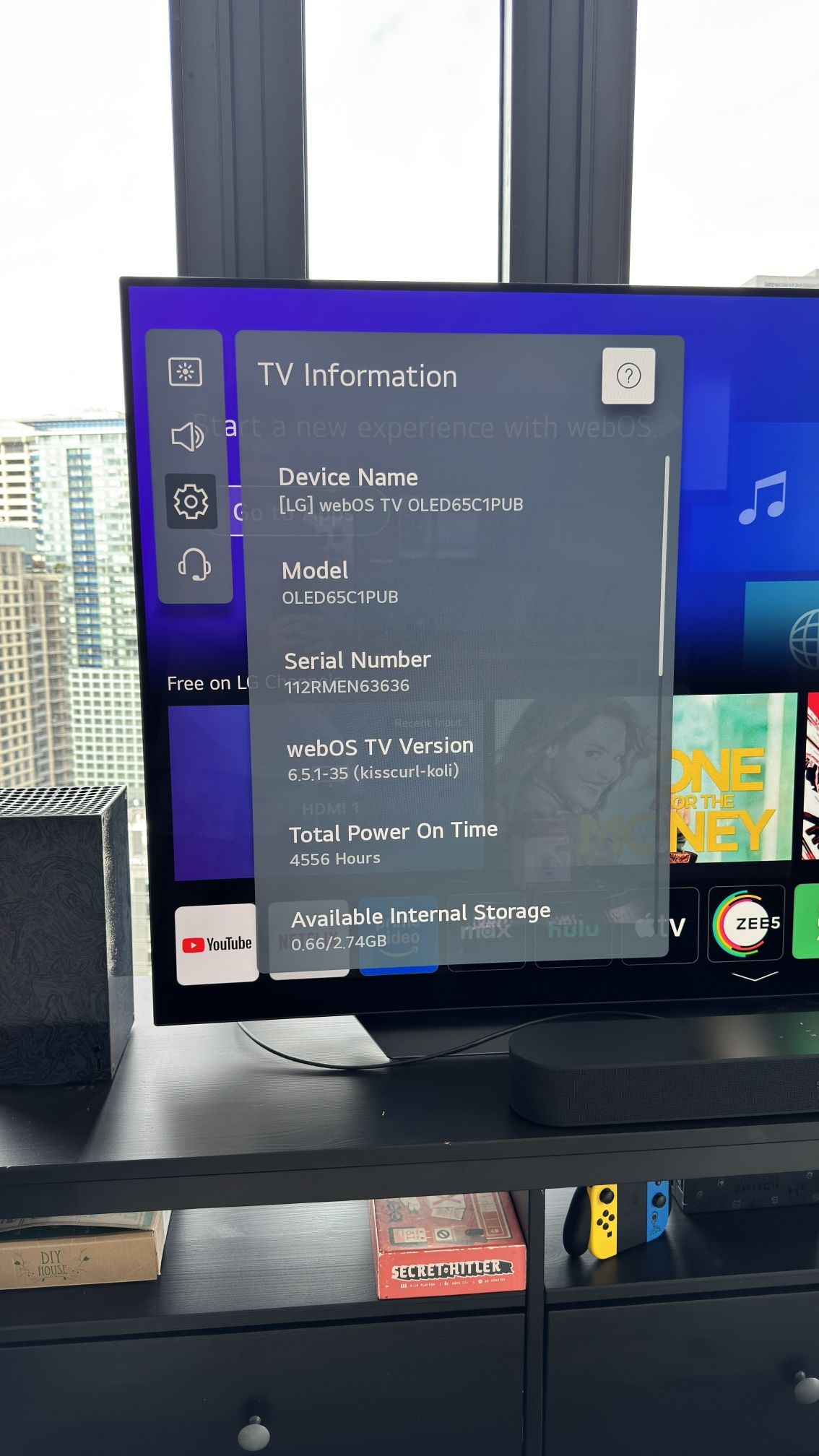 LG C1 65” OLED