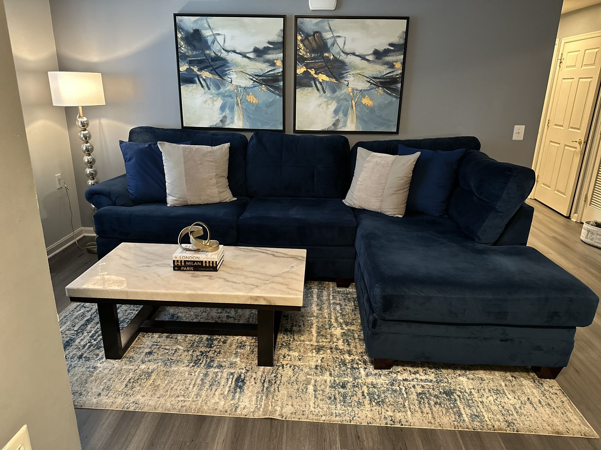Navy Blue Sectional Sofa