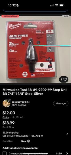 Milwaukee #9 Step Drill Bit 48-89-9209