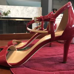 Michael Kors Red Patent Leather Sandal 