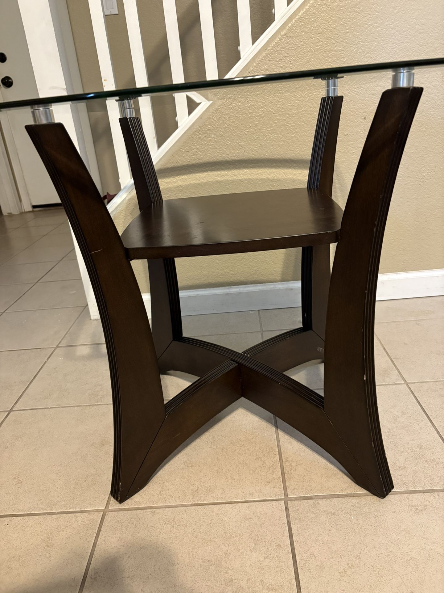 Glass Top End Table 