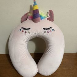 Pink Unicorn Neck Pillow 