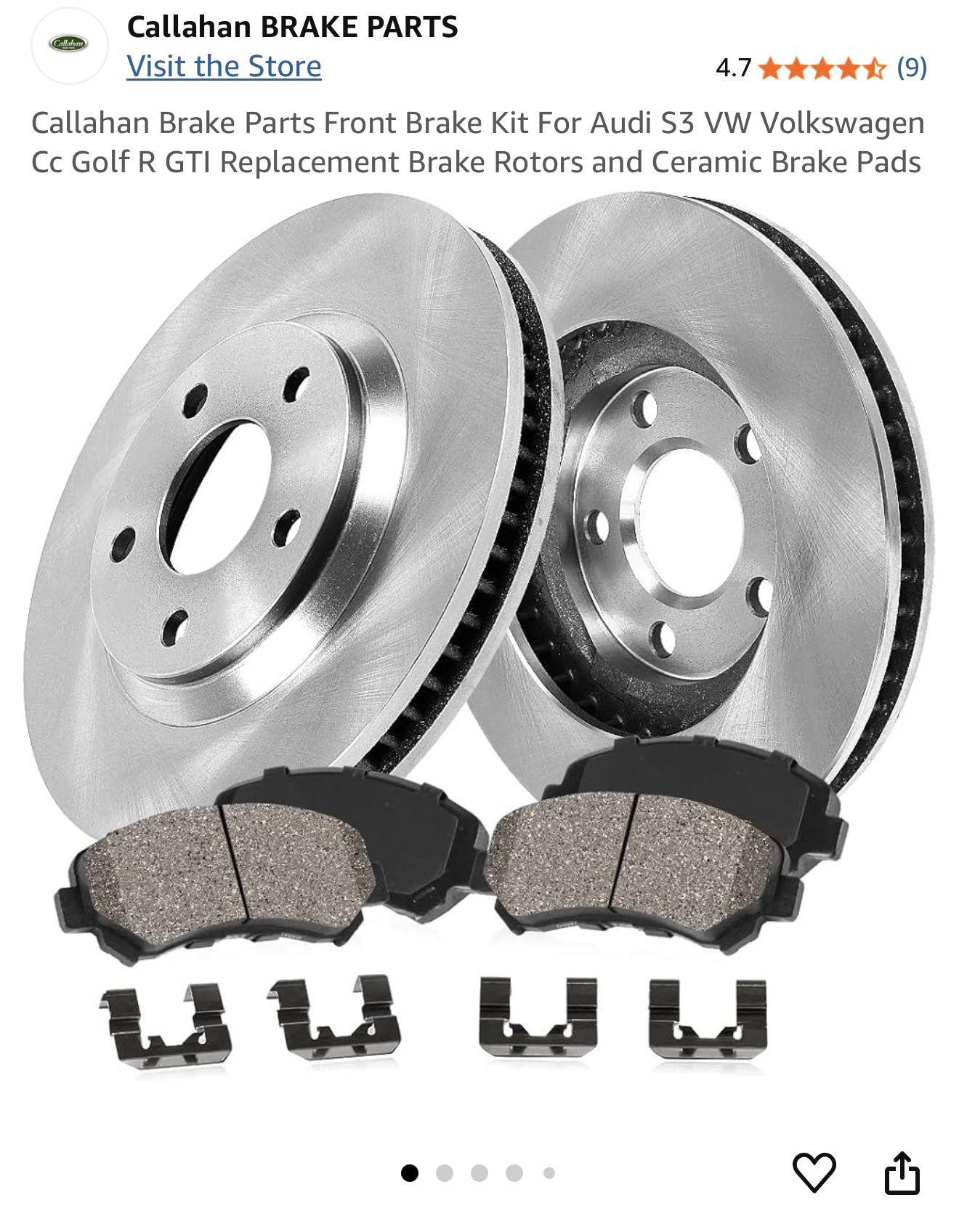 Callahan Front Break Parts (rotors And Break Pads)