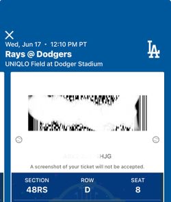 Dodger Tickets 48RS