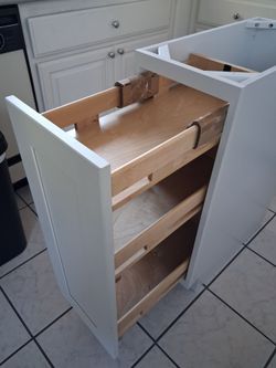 Brand new custom pull out base cabinet-premium storage $350