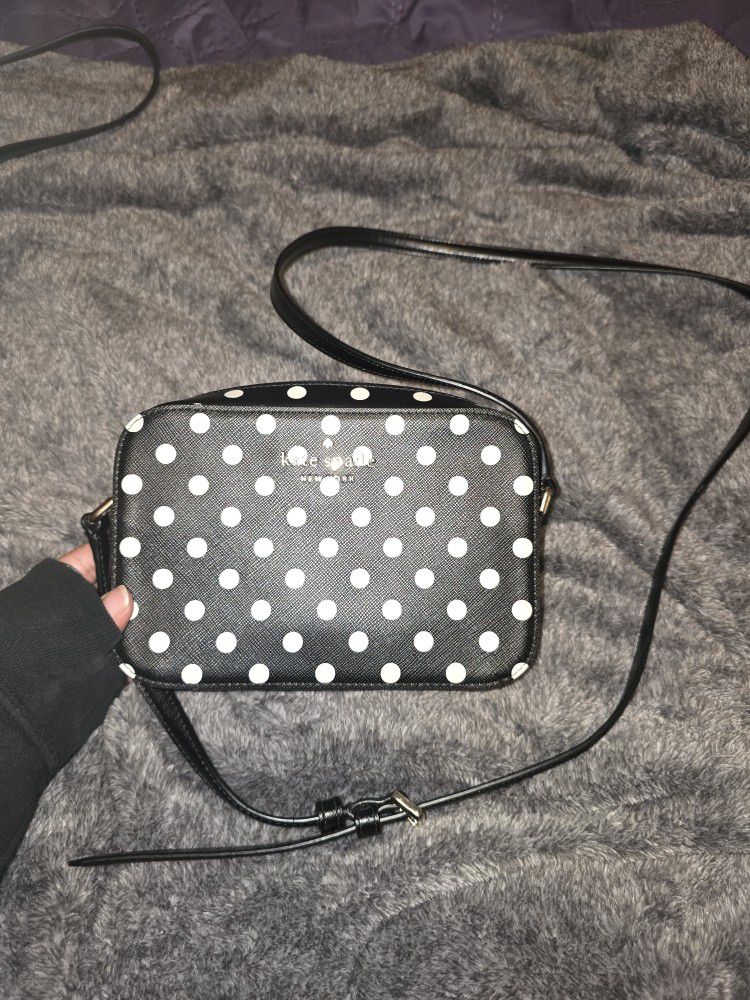 Polka Dot Kate Spade Purse With Built In Card Holder