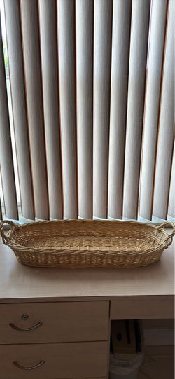 Oval Wicker Bread Basket with Handles