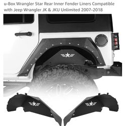 Jeep Wrangler Rear Inner Fender Liners Wheel Guards Fits 07-2018 