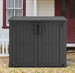 Bifanuo Outdoor Resin Storage Shed 34 Cu.ft Garden Storage Extra Large Capacity Weather Resistant Storage Box