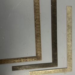 3 Piece Antique Stanley Squares Solid Steel 