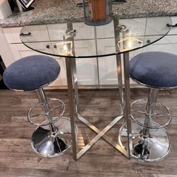 Coaster 42”H Pub Table with 2 Adjustable Height Chairs