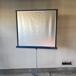 Vintage Tripod Portable Projector Screen 