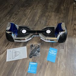 Grey W/ Blue Chrome Hoverboard 