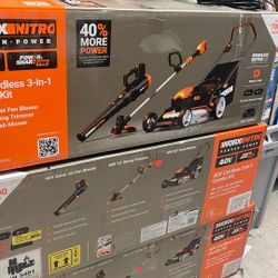 40V 40V Cordless 3-in-1 Combo Kit 40V Quiet Jet Fan Blower 40V 13" String Trimmer