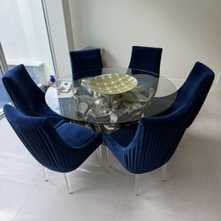 Modern Glass dining Set