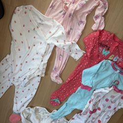 3-6mo Baby Footie Onesies