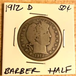 1912 D Barber Half Dollar *SILVER*