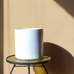 Glazed Ceramic Plant Pot/ Plant Planter/ White Flower Pot Patio Garden 