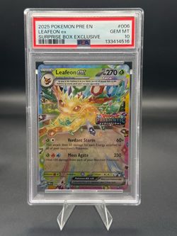 Leafeon ex 006/131 Prismatic Surprise Box Exclusive PSA 10