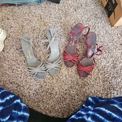 VINTAGE Italian-made Leather & Suede Heels