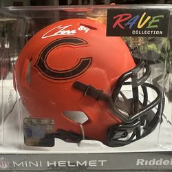Colston Loveland Signed Chicago Bears Riddell Rave Speed Mini Helmet Beckett
