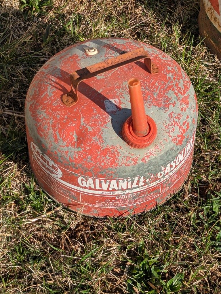 Vintage Galvanized Gasoline Can