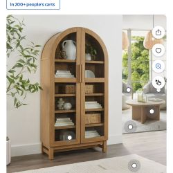 Arched Cabinet - Better Homes & Gardens Juliet Arch Accent Cabinet Light Honey Finish - ASSEMBLED 