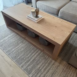 Pottery Barn Rectangular Wood Coffee Table