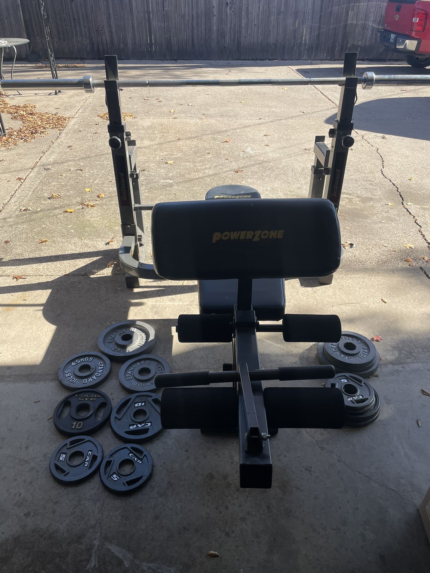 Set Banca,barra Y Pesas Olímpica