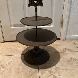 Metal  2 tier tray (Brown)