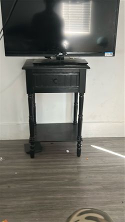 Black side table