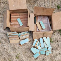Light Green Ceramic Tiles 2x6" Lot of 128 New Pieces