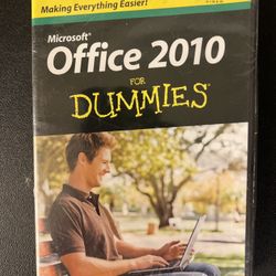 Microsoft Office 2010 for Dummies (DVD) New Sealed