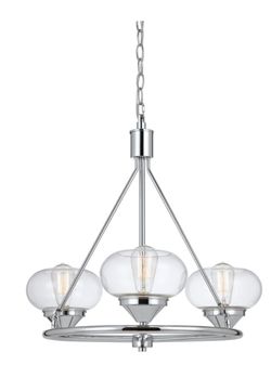 Cal Lighting 3 Light 60W Maywood Glass Chandelier - FX-3624-3