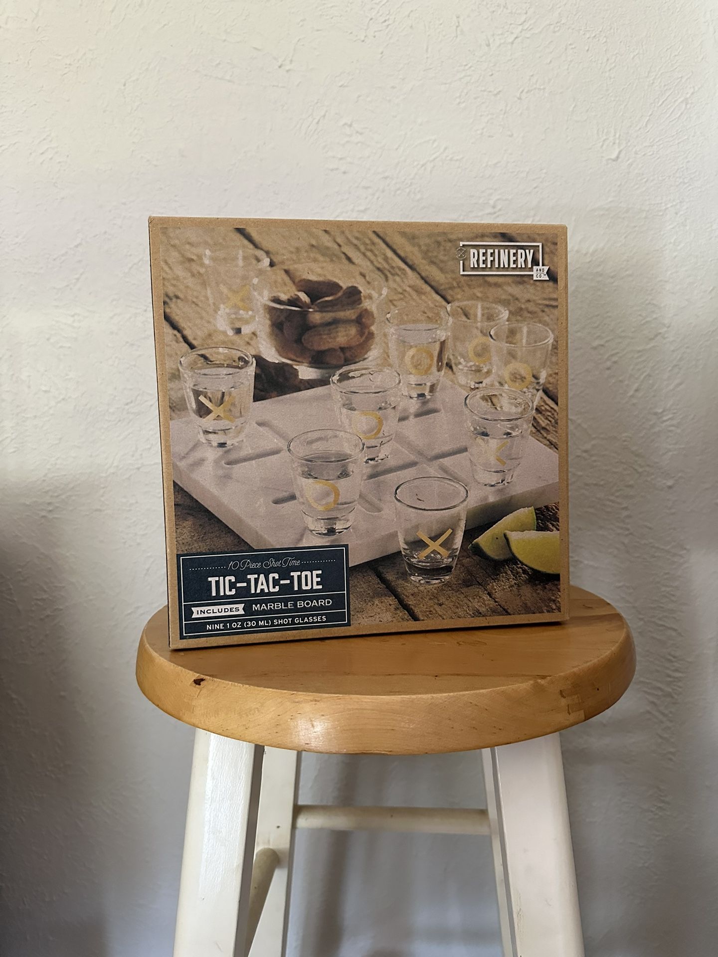$5 - Shot Glass Tic Tac Toe With Marble Board