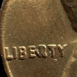 1968 D penny-Error on the R on Liberty